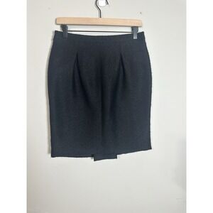 Vintage CoSTUME NATIONAL Mohair Wool Silk Pencil Skirt Black Made In Italy Sz 4